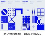 swiss poster design template... | Shutterstock .eps vector #1831690222