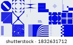 brutalism design abstract... | Shutterstock .eps vector #1832631712