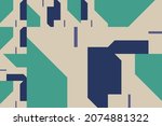 cyberpunk aesthetics pattern... | Shutterstock .eps vector #2074881322