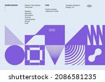 swiss poster design template... | Shutterstock .eps vector #2086581235