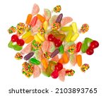 Various Jelly Candies Isolated...