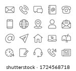 contact us line icons set...