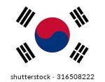 south korea nation flag | Shutterstock .eps vector #316508222