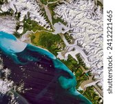 Small photo of Grand Plateau Glacier. Views from above show the extent of change across Alaskas Glacier Bay National Park. Elements of this image furnished by NASA.