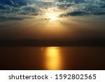Sunset In The Dead Sea From...