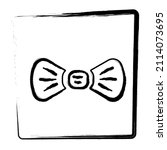 bow tie icon. brush frame.... | Shutterstock .eps vector #2114073695