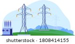 factory power  electricity... | Shutterstock .eps vector #1808414155