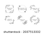 a set of botanical frames. this ... | Shutterstock .eps vector #2037513332