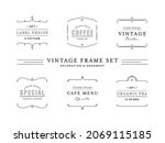 a set of vintage frames with... | Shutterstock .eps vector #2069115185
