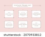 a set of vintage frames with... | Shutterstock .eps vector #2070933812