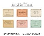 a set of vintage frames with... | Shutterstock .eps vector #2086410535