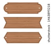 cartoon wood banners wooden... | Shutterstock .eps vector #1463895218