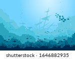 ocean underwater background... | Shutterstock .eps vector #1646882935