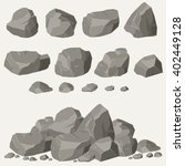 Rock Stone Cartoon In Isometric ...