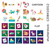 children toy cartoon icons in... | Shutterstock .eps vector #1208410312