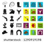 rodeo  competition black flat... | Shutterstock .eps vector #1290919198