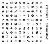 sport 100 icons set for web flat | Shutterstock . vector #342506315