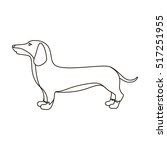 Dachshund Icon In Outline Style ...