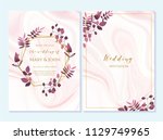 wedding invitation  thank you... | Shutterstock .eps vector #1129749965