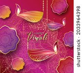 diwali festival holiday design... | Shutterstock .eps vector #2033964398