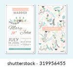 wedding invitation  thank you... | Shutterstock .eps vector #319956455