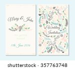 wedding invitation  thank you... | Shutterstock .eps vector #357763748