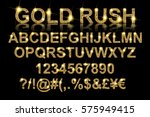 Gold Rush. Gold Alphabetic...