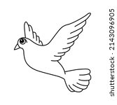 Pigeon Cartoon Coloring Page...