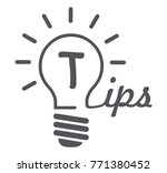 bulb light idea. flat design.... | Shutterstock .eps vector #771380452
