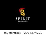 spartan soldier helmet logo... | Shutterstock .eps vector #2094274222