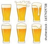 large tumbler beer with... | Shutterstock .eps vector #1657429738