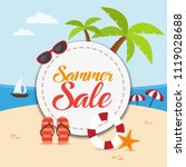 label or tag with summer sale... | Shutterstock .eps vector #1119028688