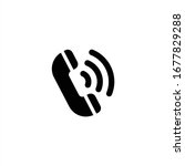 simple black telephone cal...ed ... | Shutterstock .eps vector #1677829288