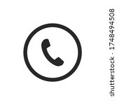 phone sign simple icon on... | Shutterstock .eps vector #1748494508
