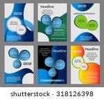 flyer template vector set  | Shutterstock .eps vector #318126398