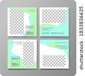 set of editable minimal square... | Shutterstock .eps vector #1833836635