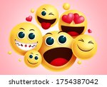 Emojis Smiley Group Vector...
