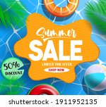 summer sale vector template... | Shutterstock .eps vector #1911952135