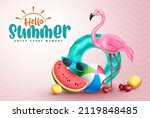 summer season vector design.... | Shutterstock .eps vector #2119848485