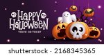 halloween party vector design.... | Shutterstock .eps vector #2168345365