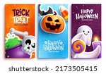 halloween vector poster set... | Shutterstock .eps vector #2173505415