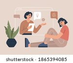 online psychotherapy ... | Shutterstock .eps vector #1865394085