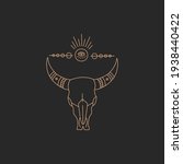 magic bull skull  geometric... | Shutterstock .eps vector #1938440422