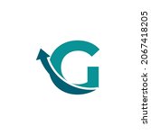 initial letter g arrow up logo... | Shutterstock .eps vector #2067418205