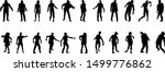 zombies isolated on white... | Shutterstock .eps vector #1499776862