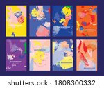 modern funky bright abstract... | Shutterstock .eps vector #1808300332