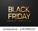 black friday sale. banner ... | Shutterstock .eps vector #1191980125