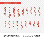 red confetti celebration.... | Shutterstock .eps vector #1361777285