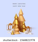 christmas and new year... | Shutterstock .eps vector #1568821978