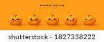 halloween set of pumpkin for... | Shutterstock .eps vector #1827338222
